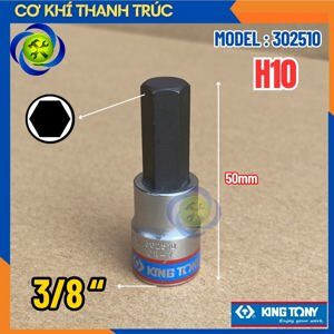 Đầu tuýp 3/8″ mũi lục giác Kingtony 302510