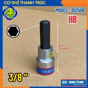 Đầu tuýp 3/8″ mũi lục giác Kingtony 302508