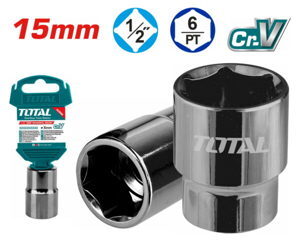 Đầu tuýp 6 góc 1/2" Total THTST12151 15mm