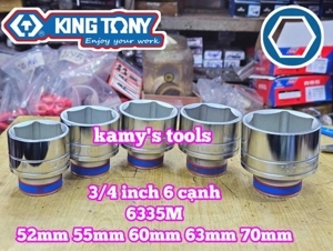 Đầu tuýp 6 góc 3/4" Kingtony 633570M, 70mm