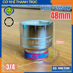Đầu tuýp 6 góc 3/4" Kingtony 633548M