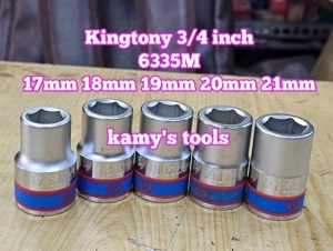 Đầu tuýp 6 góc 3/4" Kingtony 633518M, 18mm