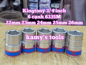 Đầu tuýp 6 góc 3/4" Kingtony 633526M, 26mm