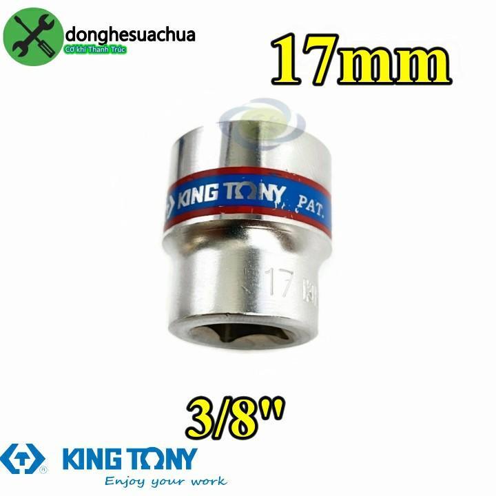 Đầu tuýp 6 góc 3/8" Kingtony 333517M, 17mm