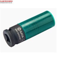 Đầu tuýp bọc nhựa tháo mâm xe size 19mm 1/2 dài 6 cạnh SATA 34412H