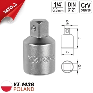 Đầu tuýp chuyển đổi 1/4″-3/8″ Yato YT-1438