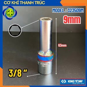 Đầu tuýp dài 3/8" Kingtony 323509M, 9mm