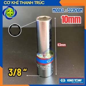 Đầu tuýp dài 3/8" Kingtony 323510M, 10mm