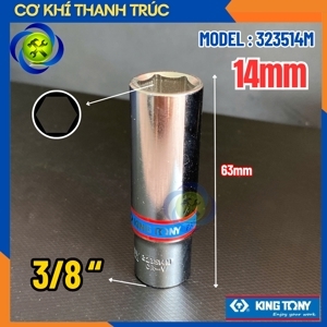 Đầu tuýp dài 3/8″ Kingtony 323514M 14mm
