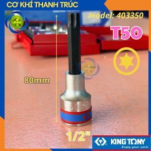 Đầu tuýp dài bông 1/2 size T50 Kingtony 403350