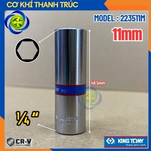 Đầu tuýp dài Kingtony 223511M, 11mm 1/4″