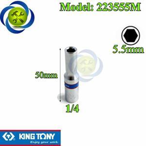 Đầu tuýp dài Kingtony 223555M, 5.5mm 1/4″