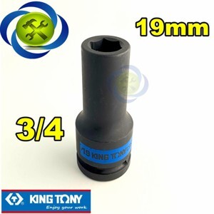 Đầu tuýp đen dài 3/4 inch lục giác Kingtony 643519M