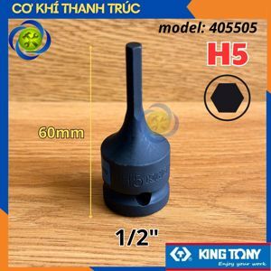 Đầu tuýp đen lục giác 5mm Kingtony 405505