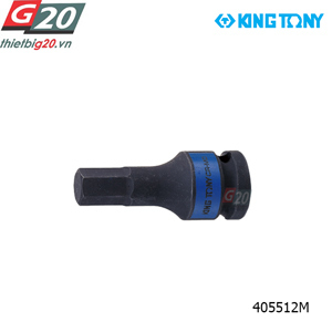 Đầu tuýp đen lục giác Kingtony 4055-12M, 1/2 inch