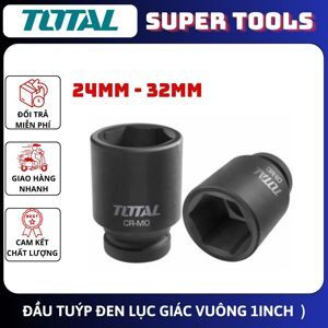 Đầu tuýp đen lục giác vuông 1 inch Total THHISD0130L