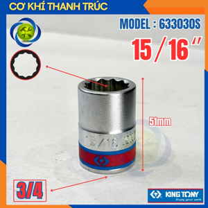 Đầu tuýp Kingtony 633030S