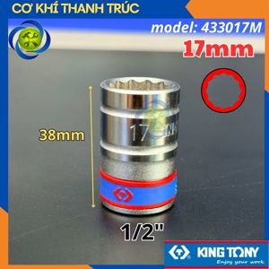 Đầu tuýp lục giác Kingtony 433017M
