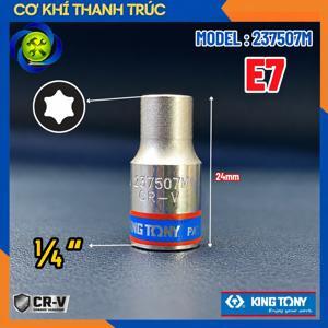 Đầu tuýp ngắn sao 1/4 size E7 Kingtony 237507M