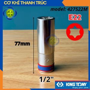 Đầu tuýp sao dài 1/2 inch E24 x 77mm Kingtony 427524M