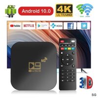 Đầu tv box D9 Android 10.0 5G / 2.4Gwifi 16GB + 256gb S905L ChấT LượNg Cao KèM Phụ KiệN