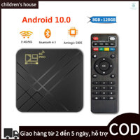Đầu tv box D9 pro 5G Android 10.0 5G / 2.4Gwifi 8GB + 128gb S905L ChấT LượNg Cao KèM Phụ KiệN