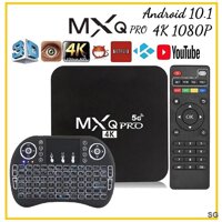 Đầu TV box MXQ Pro 4K 2.4G 8Gb/128ggb WiFi Android 10.1 ChấT LượNg Cao