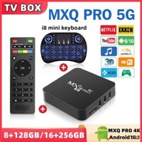 Đầu TV box MXQ Pro 4K Android 10.1 4K 8gb + 128gb HD s905w + i8 ChấT LượNg Cao KèM Phụ KiệN