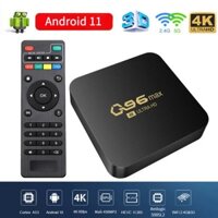 Đầu tv box q96 max android 11 amlogic s905 g quad core 64 bit 4k 3d uhd Thông Minh h. 265 iptv