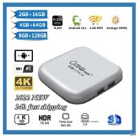 Đầu TV box q96 Mini S905 AMLOGIC 4K HD Không Dây 8GB / 16 / 128 / 256 Android WiFi 2.4G ultra KèM Phụ KiệN