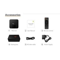 Đầu tv box TX3 Mini Thông Minh android 10.0 Tx3mini 1 + 8g / 2 + 16g android 4k KèM Phụ KiệN