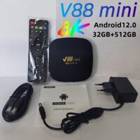 Đầu TV Box V88 2022 16 + 256GB Android 12.0 8K Ultra HD 2.4GWiFi KèM Phụ KiệN Chuyên DụNg