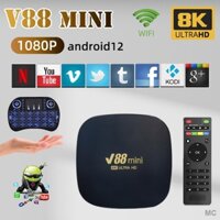 Đầu TV Box V88 mini 32GB / 512GB Wifi 2.4G Android 12.0 8K Ultra HD ChấT LượNg Cao KèM Phụ KiệN