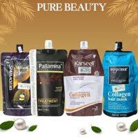 Dầu ủ tóc Keratin PALLAMINA 500ML , Kem ủ tóc Collagen Karseell Maca 500ML phục hồi tóc hư tổn