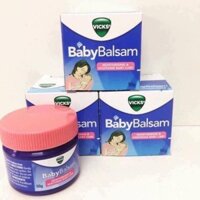 Dầu VICKS BAYBY BALSAM 50g: chống cảm lạnh, ho, sổ mũi khi ngủ đêm