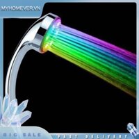 Đầu Vòi Hoa Sen Có Đèn LED Thay Đổi Màu Sắc Áp Suất 3KG