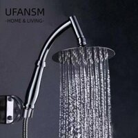 Đầu vòi hoa sen mưa UFASM, Đầu vòi hoa sen vuông lớn, Đầu vòi hoa sen cong áp suất cao bằng thép không gỉ 6 "8" Đường kính ngoài 20mm
