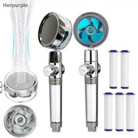 Đầu vòi hoa sen tăng áp HER, Đầu vòi hoa sen áp suất cao quạt Turbo cầm tay với 5 bộ lọc, Thân vòi sen gia đình cho phòng tắm VN
