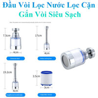Đầu Vòi Lọc Nước Tại Vòi Tăng Áp Xoay 270 Độ Lọc Cặn Gắn Vòi Siêu Sạch