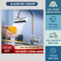 Đầu Vòi Rửa Bát Tăng Áp 3 Chế Độ Phun-Đầu nối xoay 360độ, sục khí chống bắn nước bồn rửa chén KADEMI BTU144