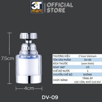 Đầu vòi rửa bát tăng áp điều hướng trục lò xo 17cm xoay 360 độ 3 chế độ nước CMON DV-04 - DV-09 lọc ngắn