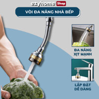 Đầu vòi rửa bát tăng áp đồng thau inox 304 cao cấp 3 chế độ sử dụng cho bồn rửa chén EZYHOME - EB008
