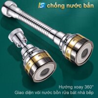 Đầu vòi rửa bát tăng áp đồng thau inox 304 cao cấp shengbo CXQ2058  3 Chế độ phun cực mạnh, xoay 360