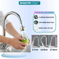 Đầu Vòi Rửa Bát Tăng Áp Makito 3 Chế Độ Phun Siêu Mạnh Tiết Kiệm Nước
