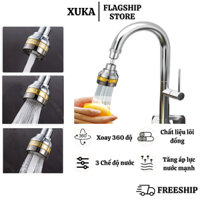 Đầu Vòi Rửa Bát Tăng Áp XUKA Xoay 360 Độ 3 Chế Độ Phun Cực Mạnh