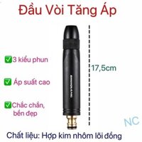 Đầu Vòi Xịt Tăng Áp Lực Nước Chất Liệu Hợp Kim Nhôm Lõi Đồng Dùng Tưới Cây, Rửa Xe