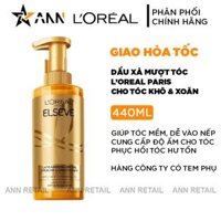 Dầu Xả LorealParis Elseve Extraordinary Oil Smooth Dành Cho Tóc Khô Xoăn 440ml Loreal