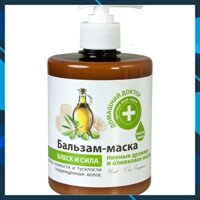 Dầu xả óng mượt và chắc khỏe Domashnij Doctor men bia và dầu ô liu 500ml