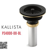 Đầu xi phông chậu rửa bát màu đen Kallista P34000-00-BL