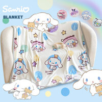 Dausunreve Sanrio Kuromi Chăn Flannel Nhung Ném Chăn Mềm Làm Dày Ấm Áp Hello Kitty Mymelody Quế Chó Chăn Nhỏ Có Thể Giặt Được Mềm Tã Chăn Hoạt Hình Dễ Thương
